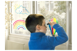 Crayons pour vitres et fenêtres - Crayons cire : l'éveil au dessin en toute liberté - 10doigts.fr - 2