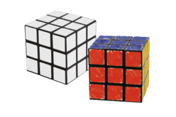 Cube magique RUBIKS CUBE - Jeux de société à fabriquer - 10doigts.fr