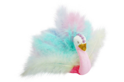 cygne à plumes pastel - Plumes décoratives - 10doigts.fr - 2