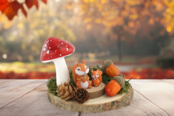 Deco Automne Ecureuil - Univers Miniature : maison de poupée et miniatures - 10doigts.fr - 2