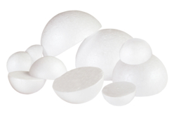 demi boule poly - Boules en polystyrène - 10doigts.fr