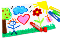 dessin enfants bâtons gouache solide - Peinture gouache solide : l'innovation pour peindre sans se tacher - 10doigts.fr - 2