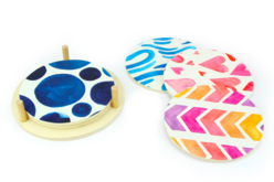 dessous de verre papier coloré - Papiers à motifs - 10doigts.fr - 2