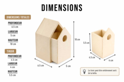 dimensions boite maison - Boîtes en bois - 10doigts.fr - 2
