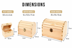 dimensions coffres en bois - Boîtes en bois - 10doigts.fr - 2