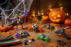DIY chenilles pompons halloween enfants - Chenilles, cure-pipe - 10doigts.fr - 2