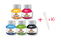Drawing Ink, 60 ml - 5 Colors - 2 - Liquid Inks - 10doigts.com - Liquid Inks - 10doigts.fr