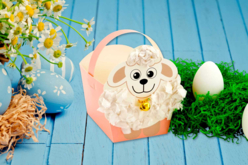 Fabrique le panier de Fripon le mouton ! - Paniers de Pâques - 10doigts.fr - 2