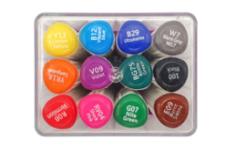 Alcohol Double-Ended Markers - 12 Pieces - 2 - Calligraphy, Writing - 10doigts.com - Calligraphy, Writing - 10doigts.fr