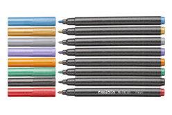 Metallic Markers, Fine Tip - 8 Colors - 2 - Fine Tip Markers - 10doigts.com - Fine Tip Markers - 10doigts.fr