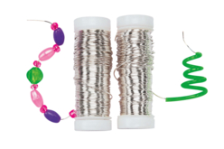 Fil metálico fino plateado - 20 metros - Fil metálico – 10doigts.fr