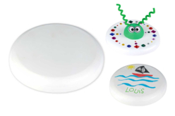 Frisbee à décorer en plastique blanc - Plastique Opaque - 10doigts.fr - 2