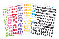 gommettes alphabet - Gommettes Alphabet, messages - 10doigts.fr