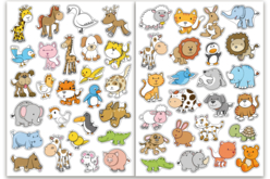 gommettes animaux rigolo 2 - Des gommettes animaux pour créer et apprendre dès la maternelle - 10doigts.fr