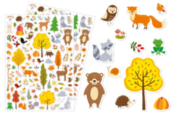 Gommettes automne enfant - Des gommettes animaux pour créer et apprendre dès la maternelle - 10doigts.fr