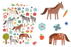 gommettes chevaux - Des gommettes animaux pour créer et apprendre dès la maternelle - 10doigts.fr