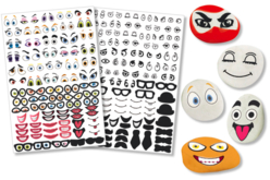 gommettes crazy face stickers - Gommettes yeux, visages et smileys pour des créations pleines d’expression - 10doigts.fr