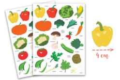 gommettes légumes - Gommettes Fleurs, Fruits et Légumes - 10doigts.fr