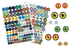 gommettes yeux de monstres - Gommettes yeux, visages et smileys pour des créations pleines d’expression - 10doigts.fr