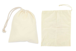 Grand sac coton à cordelette - Coton, lin - Textiles - 10doigts.fr