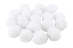 gros pompons blancs - Pompons pour bricolage créatif - 10doigts.fr