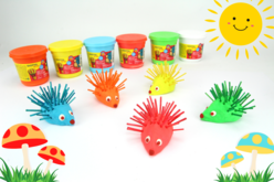 Hérissons colorés - Pâtes à modeler bébé - 10doigts.fr - 2