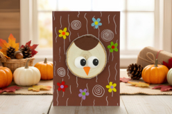 Hibou caché dans son arbre - Stickers en feutrine : du relief et de la texture dans vos créations - 10doigts.fr - 2