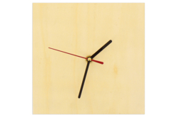 Horloge carrée (20 x 20 cm) en bois avec mécanisme à quartz - Horloges à fabriquer - 10doigts.fr