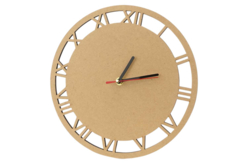Horloge chiffres romains en médium - Horloges à fabriquer - 10doigts.fr