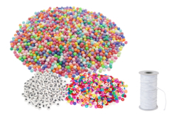 kit bracelet perles prénoms messages - Maxi lots créatifs pour écoles et collectivités - 10doigts.fr - 2