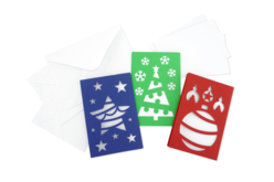 Kit de tarjetas de Navidad para colorear - el material - Cartas de felicitación - 10doigts.fr
