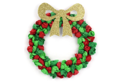 Kit couronne de Noël en papier de soie froissé - Kits créatifs de Noël pour les enfants - 10doigts.fr - 2