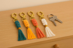 kit créatif porte-clés macramé - 6 pièces - Porte-clés - 10doigts.fr - 2