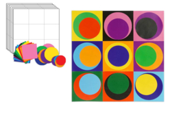 Kit de collage tableaux "Op Art"- 24 tableaux - Activités collage et formes à coller - 10doigts.fr