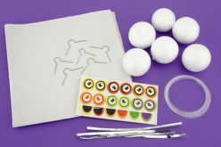Kit Halloween Fantome Enfant - Kits créatifs Halloween - 10doigts.fr - 2