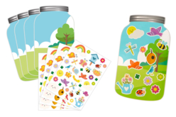 Kit mini mondes gommettes "Printemps" - 4 pièces - Kits animaux et nature : créez votre propre univers sauvage - 10doigts.fr - 2