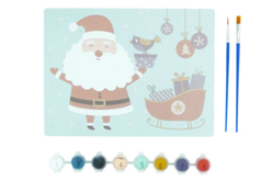 Kit peinture au numéro père Noël création - Idées Cadeaux DIY Noël - 10doigts.fr - 2