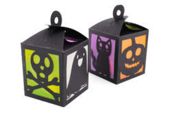 Halloween Stained Glass Lantern Kit - 4 Pieces - 2 - Halloween Craft Kits - 10doigts.com - Halloween Craft Kits - 10doigts.fr