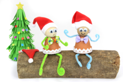 Lutins de Noël avec pots en terre cuite - Petites décorations de Noël - 10doigts.fr - 2