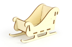 maquette traineau - Objets en bois Noël - 10doigts.fr