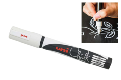 Marqueur craie blanc, pointe moyenne - Craies, tableaux et ardoises : l'espace de toutes les expressions - 10doigts.fr