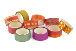 Mini masking tape à motifs - 10 rouleaux - Masking tape (Washi tape) – 10doigts.fr