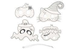 masques à colorier halloween - Masques créatifs enfants - 10doigts.fr