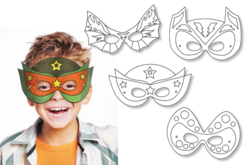 Masques Super Héros - Masques créatifs enfants - 10doigts.fr