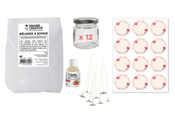 materiel Kit bougies à la fraise - 12 bougies - Livres et Kits Bougies - 10doigts.fr - 2