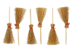 Mini Balais Sorcieres decoratif - Accessoires créatifs Halloween - 10doigts.fr
