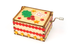 mini boite à musique de noel - Objets en bois Noël - 10doigts.fr - 2