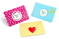 mini carte coeur - Cartes de Fête des Mères : modèles et kits créatifs à fabriquer - 10doigts.fr - 2