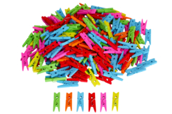 mini pinzas de madera de color - Pinzas de madera - 10doigts.fr