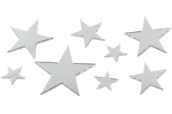 miroirs adhésifs étoiles  - Miroirs à coller - 10doigts.fr